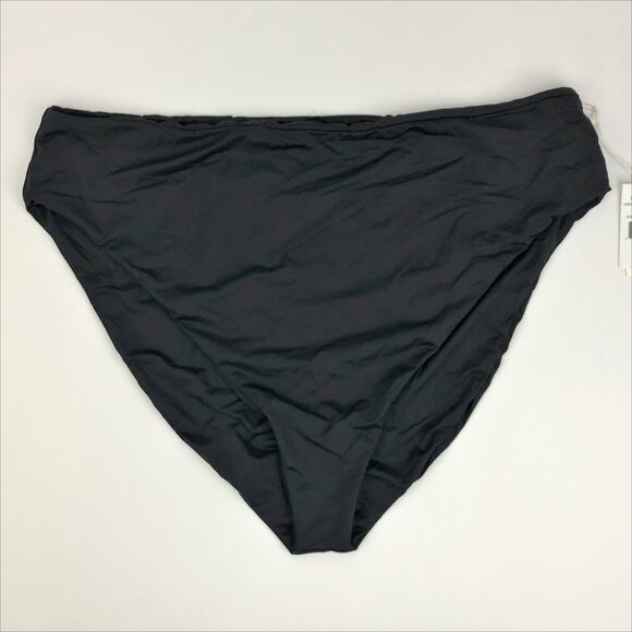 Good American Good Waist Bikini Bottom 7 4XL Black Full Coverage High Waist NWT - Picture 1 of 10